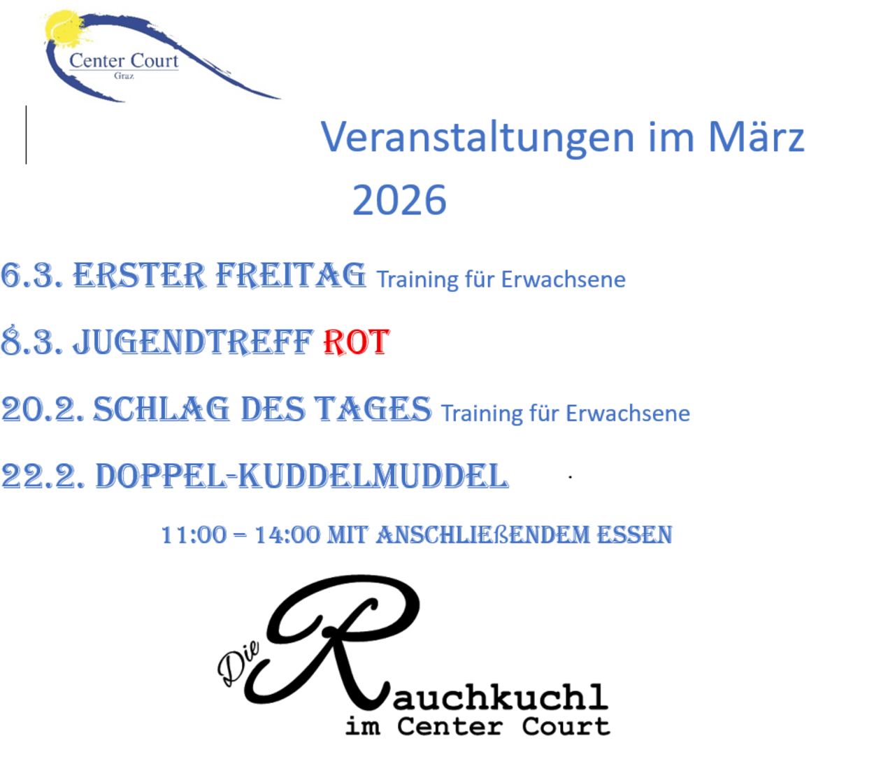 Veranstaltungen März 2026
