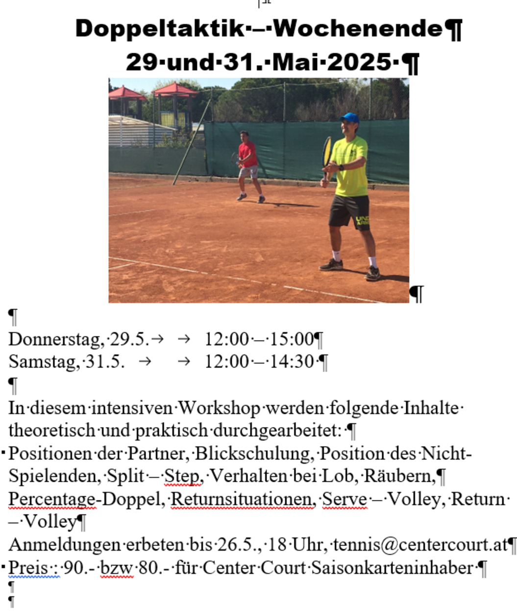 Doppeltaktik - Workshop 2025