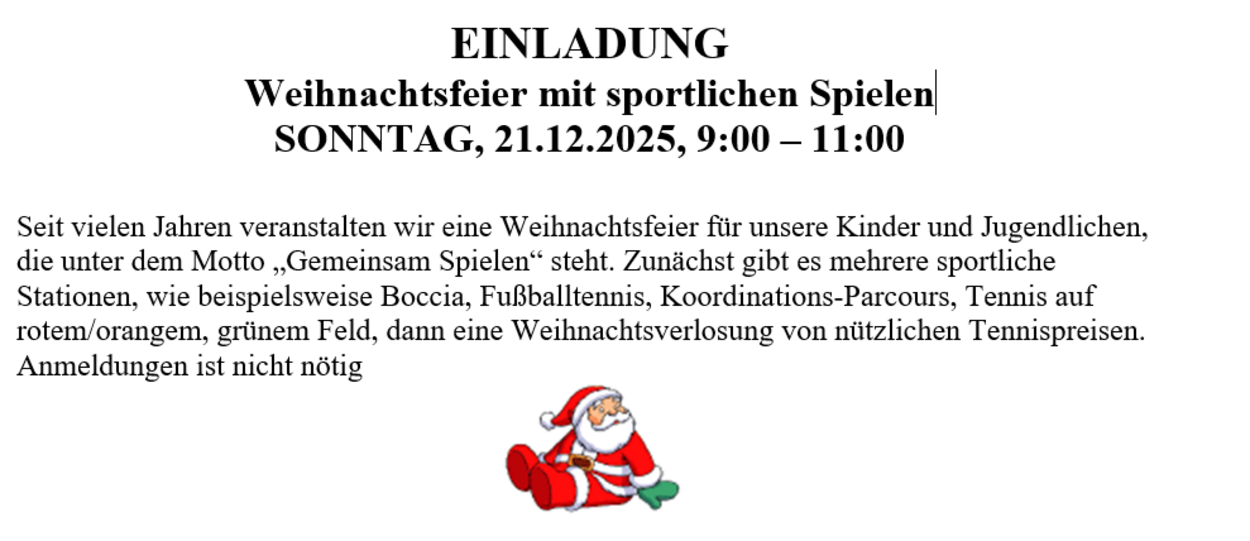 Veranstaltungen im Dezember 2025